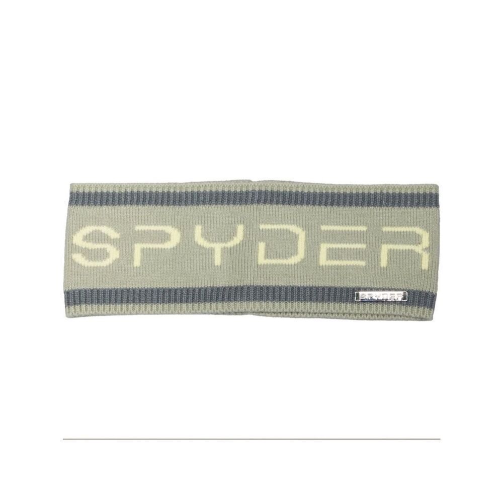 SPYDER OS Unisex Sage Green Cotton Blend Knit Logo Headband